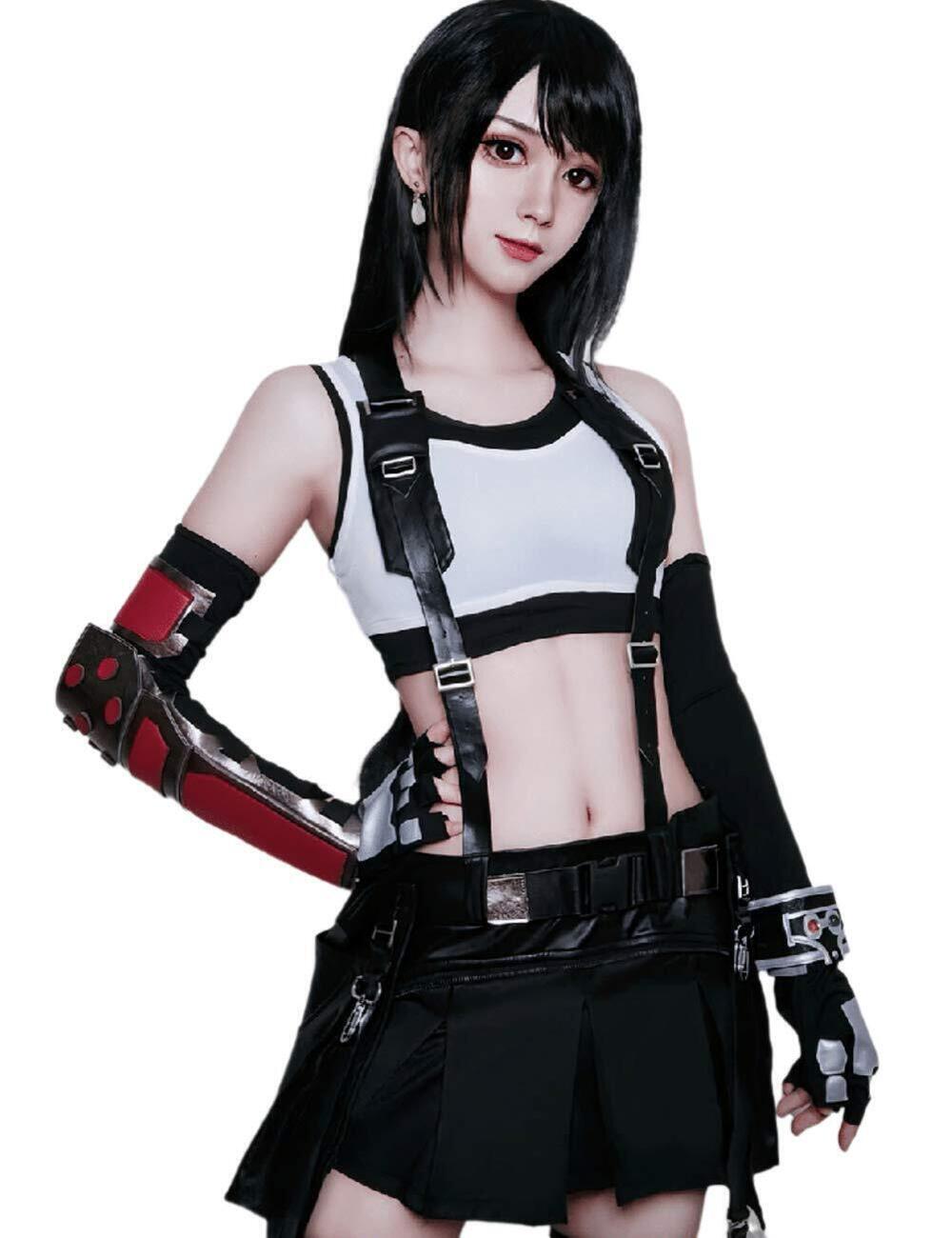 1969 Tifa Lockhart Cosplay Costume FF7 Remake Full Set Outfits Halloween